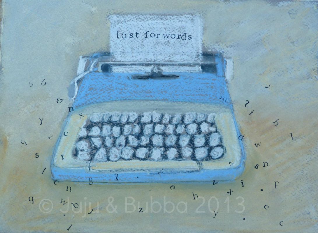 'Lost for Words' A Fine Art Giclée Print taken from an original pastel paintings by Jules Watson @ J
